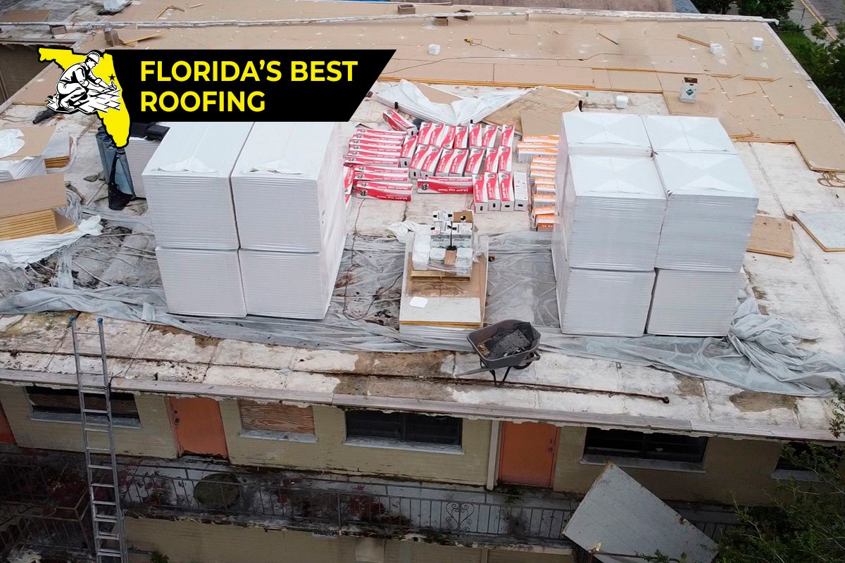 Tile Roof — Install In Progress by Florida's Best Roofing — Concrete tile loaded & set by our crew