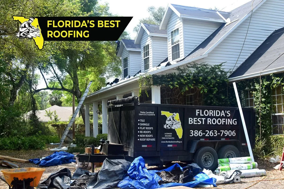 Florida's Best Roofing crew at work on a roof